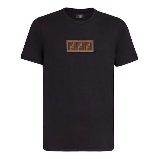 

Футболка men's ss21 slim fit short sleeve black Fendi, черный