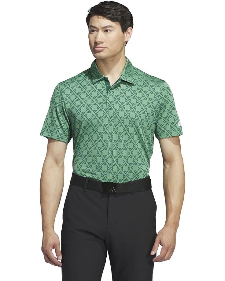 

Поло adidas Golf Ultimate 365 Tour Heat.Rdy Jacquard Polo, цвет Collegiate Green