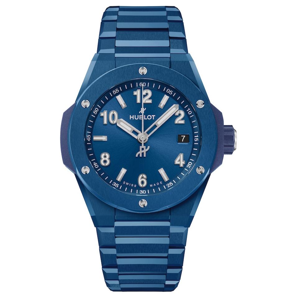 

HUBLOT Автоматический механический механизм унисекс часы 38 мм синий циферблат керамический корпус керамический ремешок