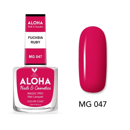 

Лак для ногтей Magic Pro 15 мл - Фуксия Рубин Aloha Nails & Cosmetics