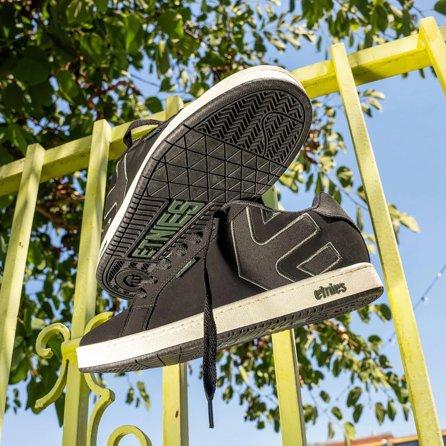 Кроссовки для скейтбординга Etnies Fader, Black/Green — фото 3