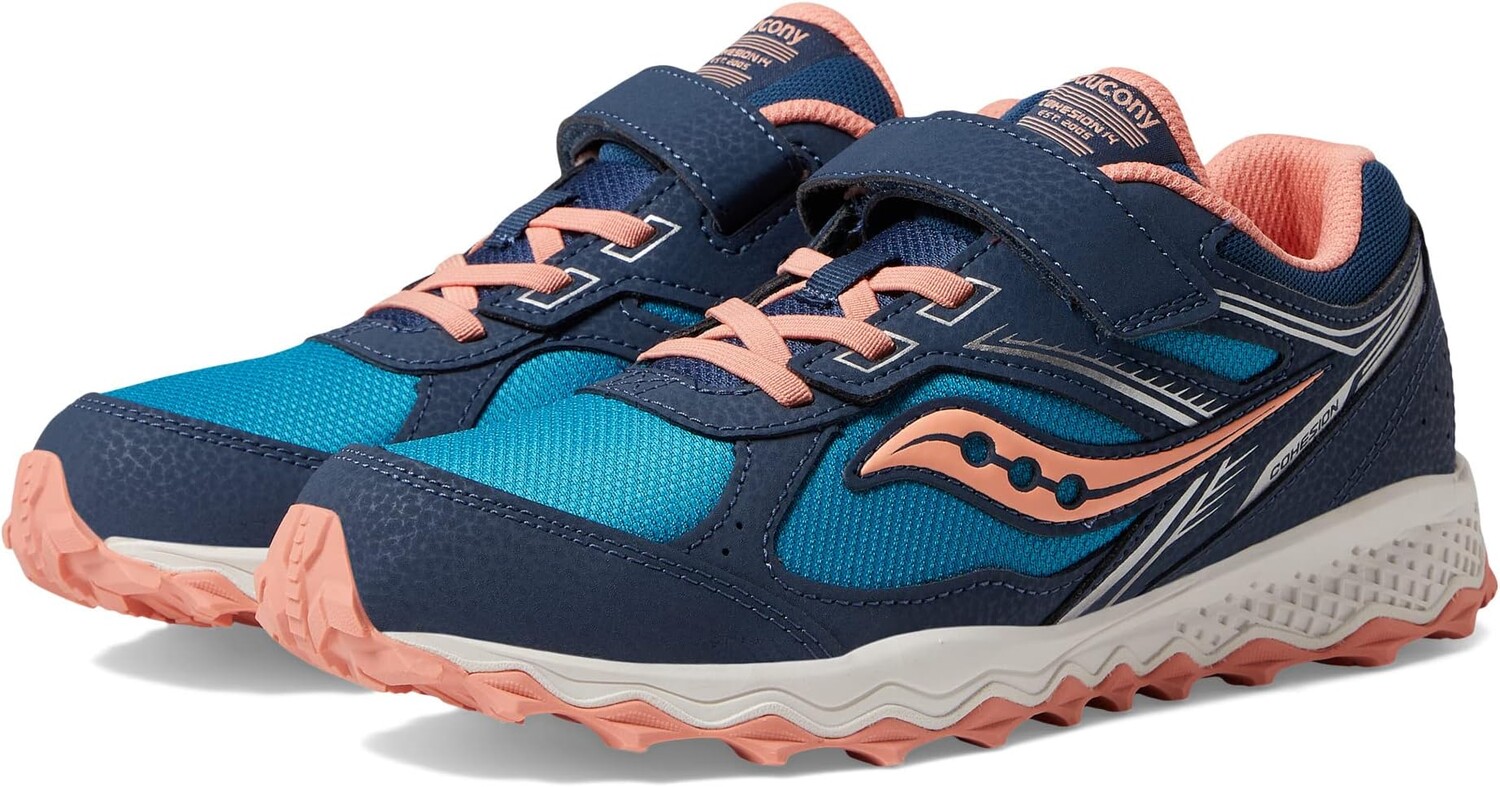 

Кроссовки Saucony Saucony Cohesion TR14 A/C Trail Running Shoes, цвет Navy/Teal/Coral