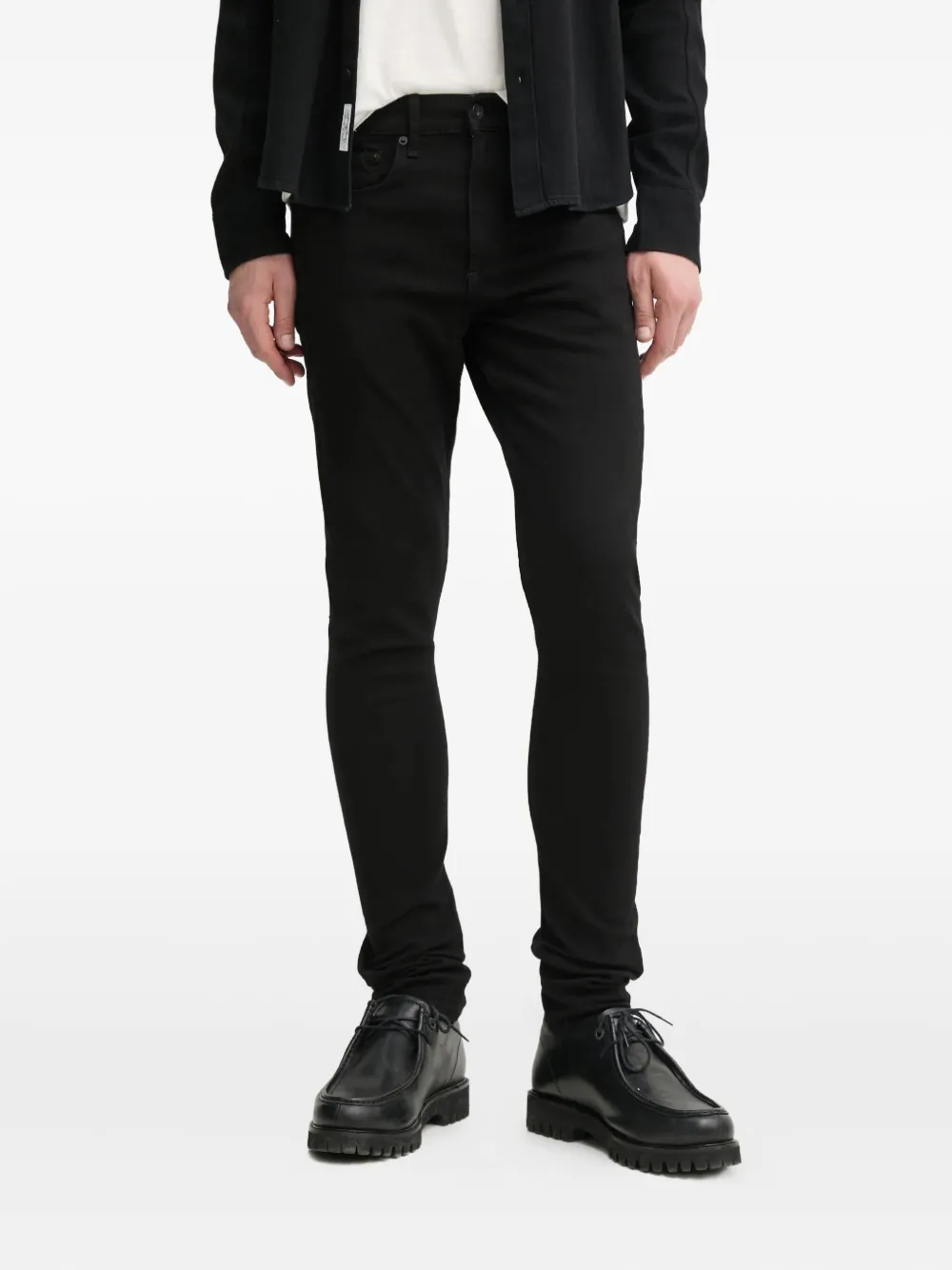 

Джинсы с вышитым логотипом rag & bone, черный