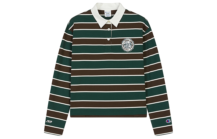 

SS26 Polo Shirt Women's Champion, зеленый коричневый