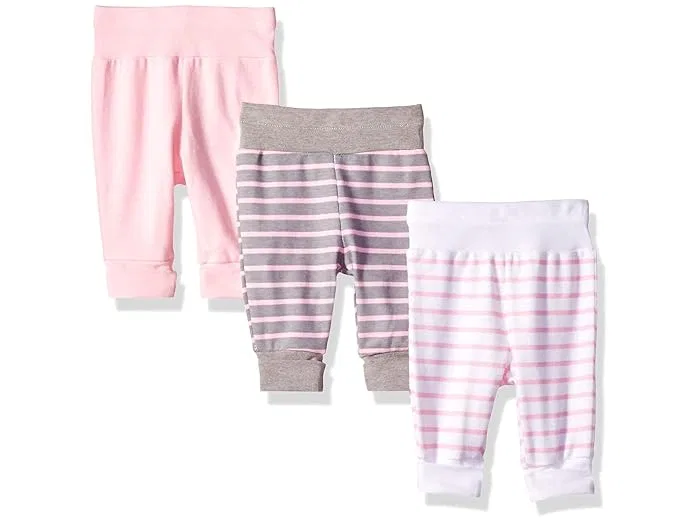Джоггеры трикотажные регулируемые Hanes, Steel/Pink Stripe