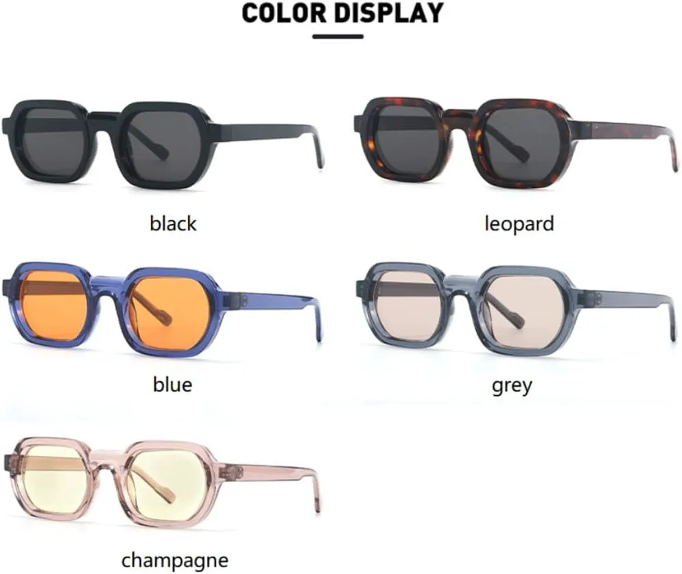 

Солнцезащитные очки для мужчин и женщин - защита UV400 - маленькая оправа, линзы конфетных цветов, для занятий спортом на открытом воздухе и вождения DSVIGF, Blue