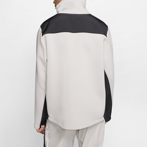 Толстовка Men's Air Jordan 23 Engineered Stand Collar Knit Contrasting Colors Half Zipper Gray, мультиколор — фото 3
