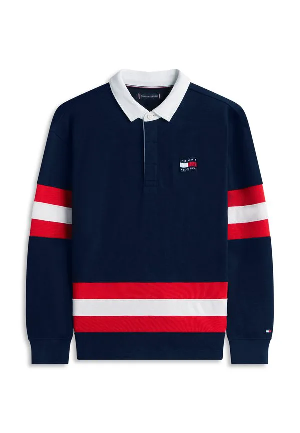 Футболка-Поло с длинными рукавами и графическим рисунком на спине. Tommy Hilfiger, Dark Night Navy — фото 4