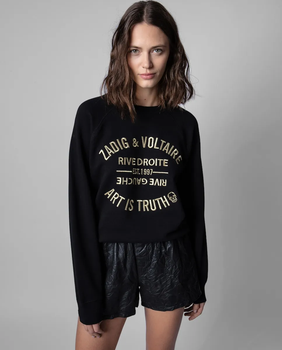

Женская толстовка Upper Blason с вышивкой Zadig & Voltaire, черный