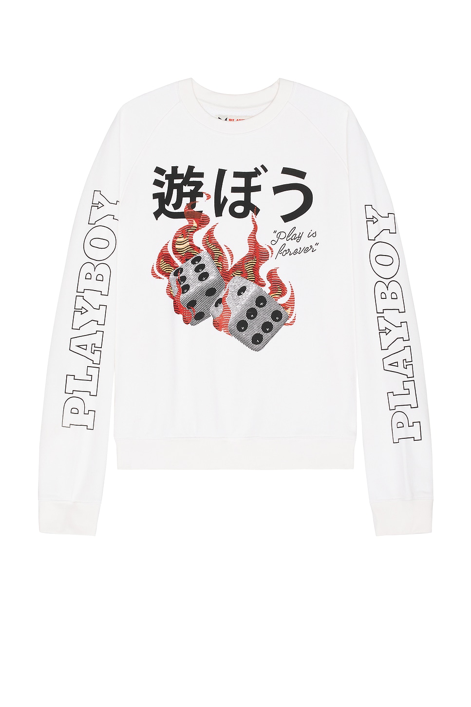 

Толстовка с экипажем "Dice" Playboy, white