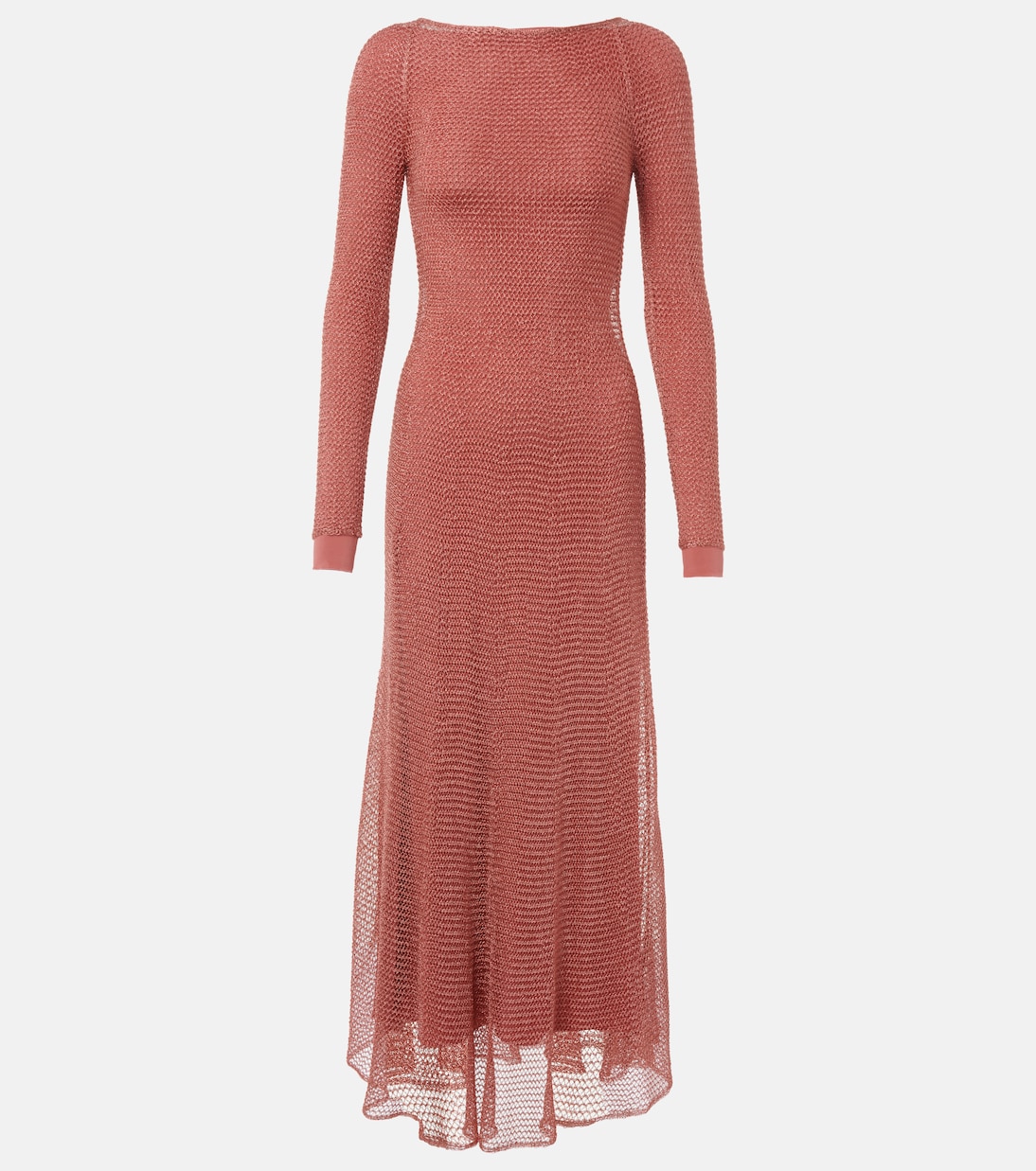 

Прозрачное макси-платье Alaïa, Corail