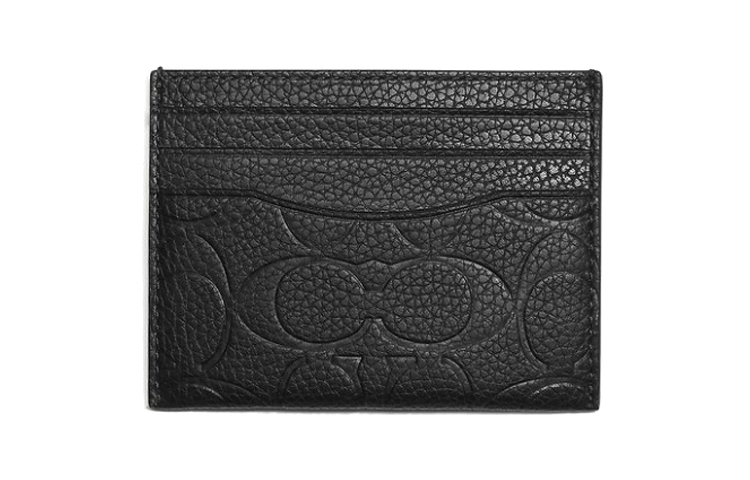 

Картхолдер кожаный мини для хранения карт women's black COACH, Set (Bag+Dust Bag)