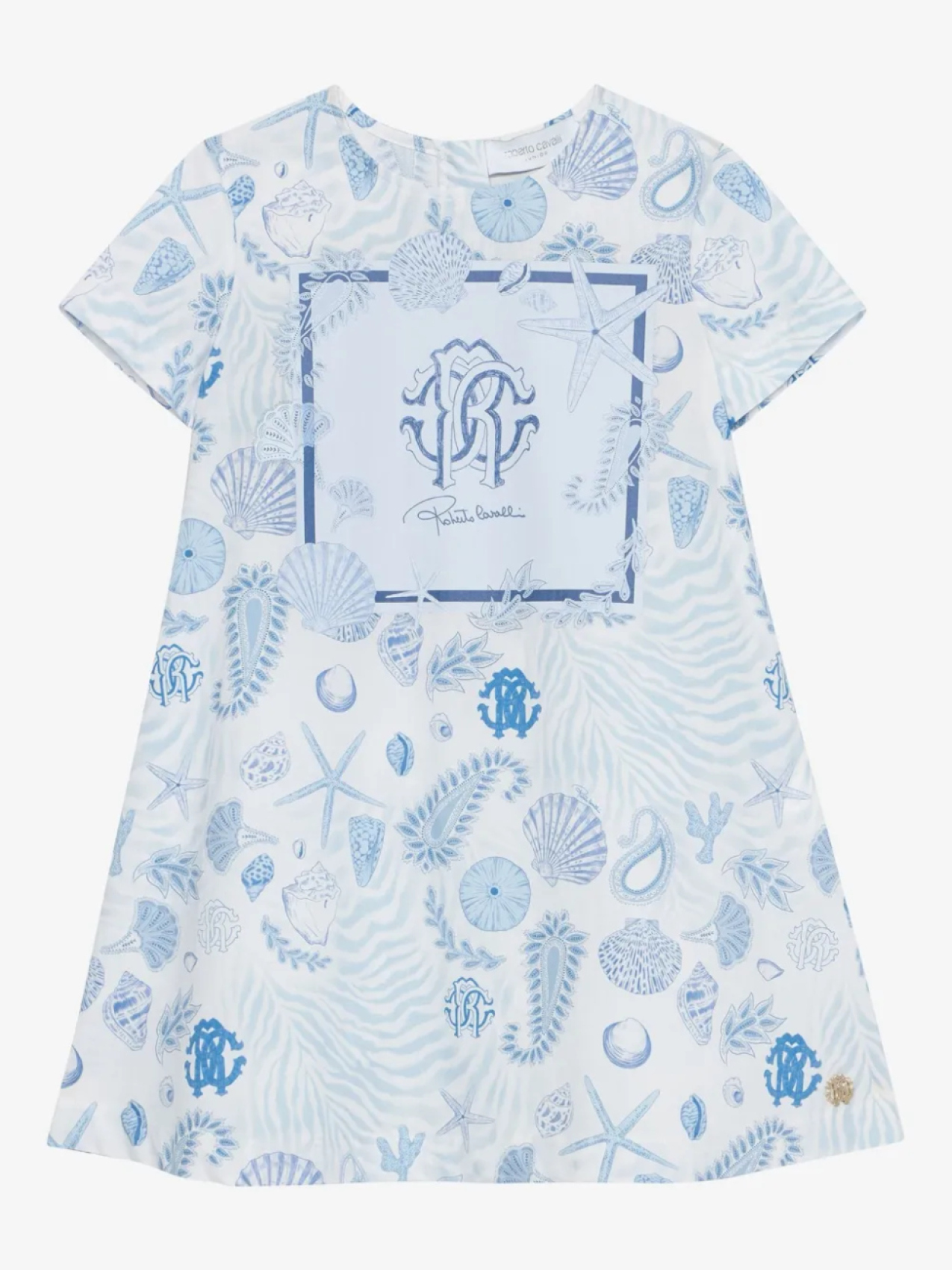 

Платье с логотипом Roberto Cavalli Junior, синий