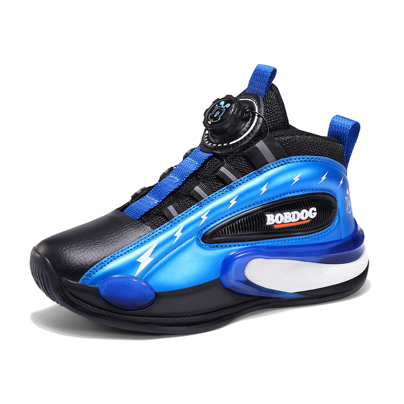

Детские баскетбольные кроссовки с противоскользящей амортизацией и отскоком BOBDOG, черный/фиолетовый