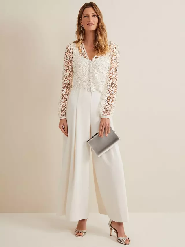 

Комбинезон Phase Eight Mariposa Lace Overlay, кремовый