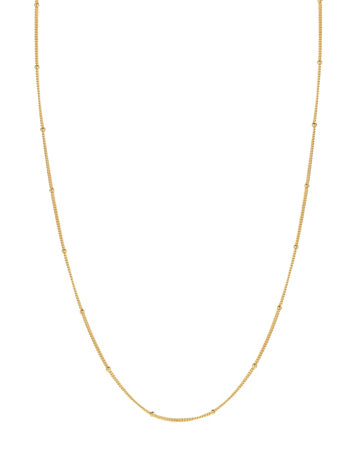 

Hey Happiness Позолоченная цепочка с бусинами, серебро 925 пробы в золотом исполнении - (длина) 46-51 см