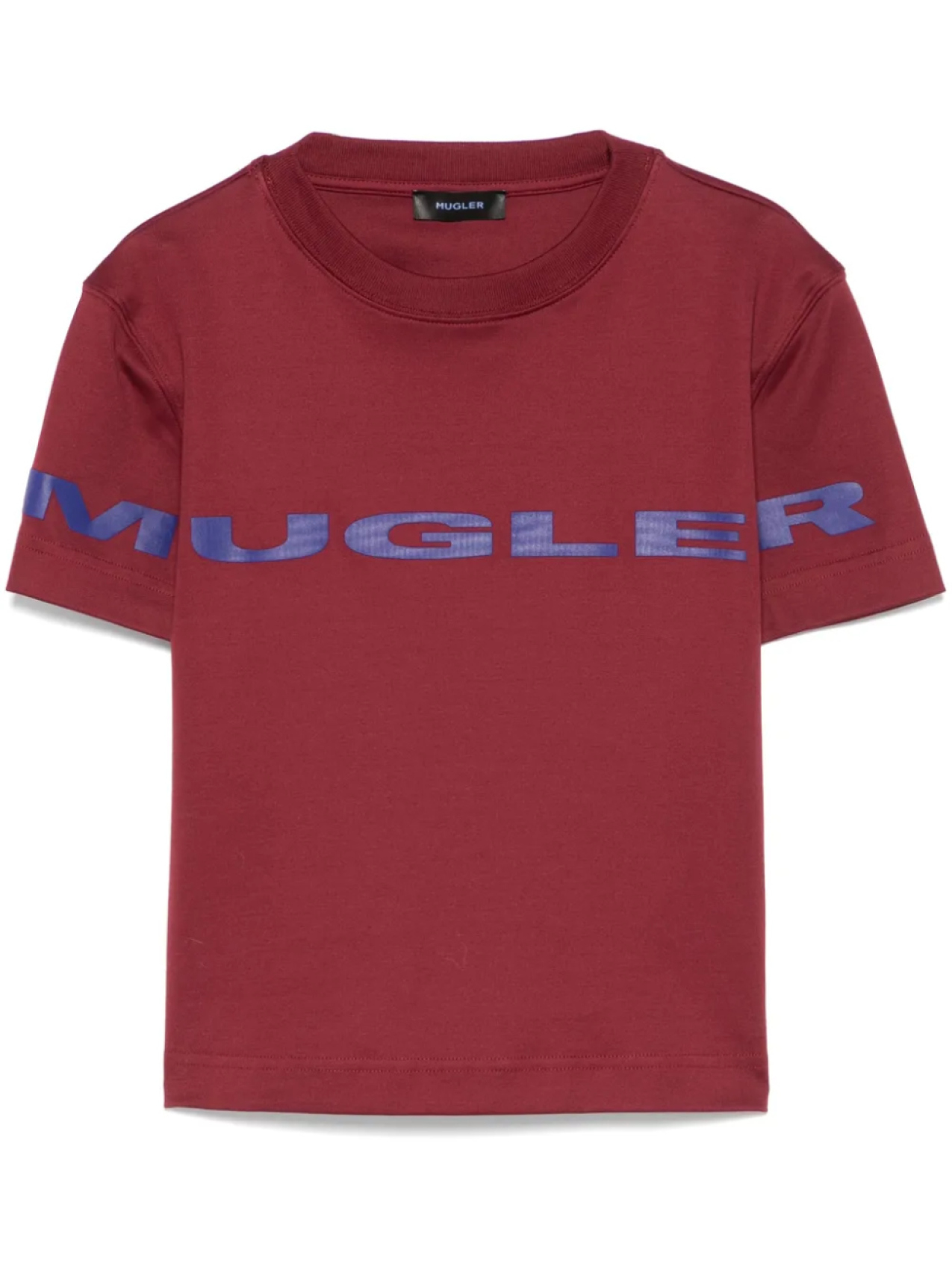 

Mugler футболка с логотипом, красный