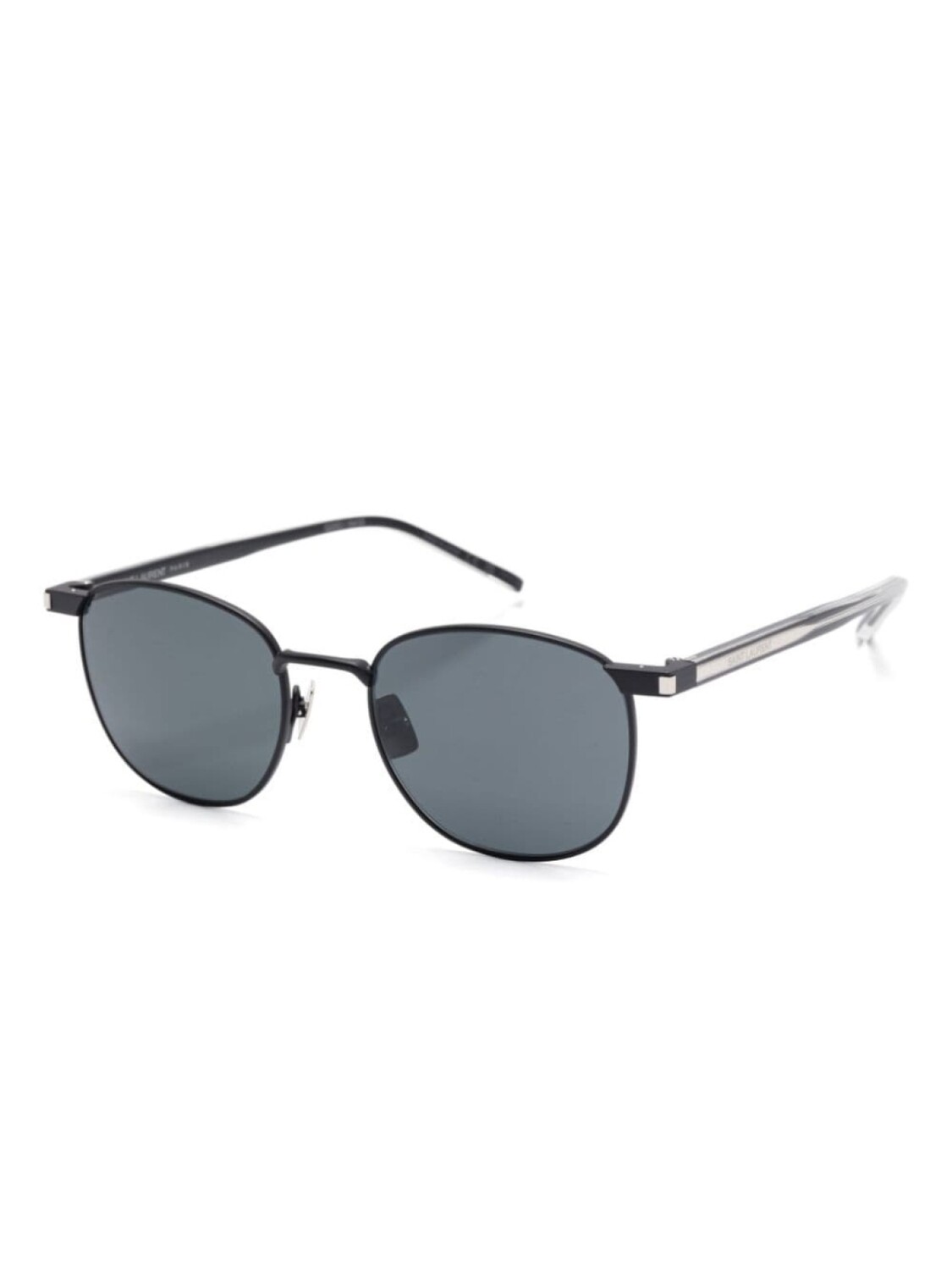 Солнцезащитные очки Saint Laurent Eyewear в круглой оправе, серый — фото 2