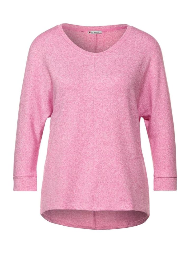 

Лонгслив Street One Langarmshirt, цвет pink crush melange