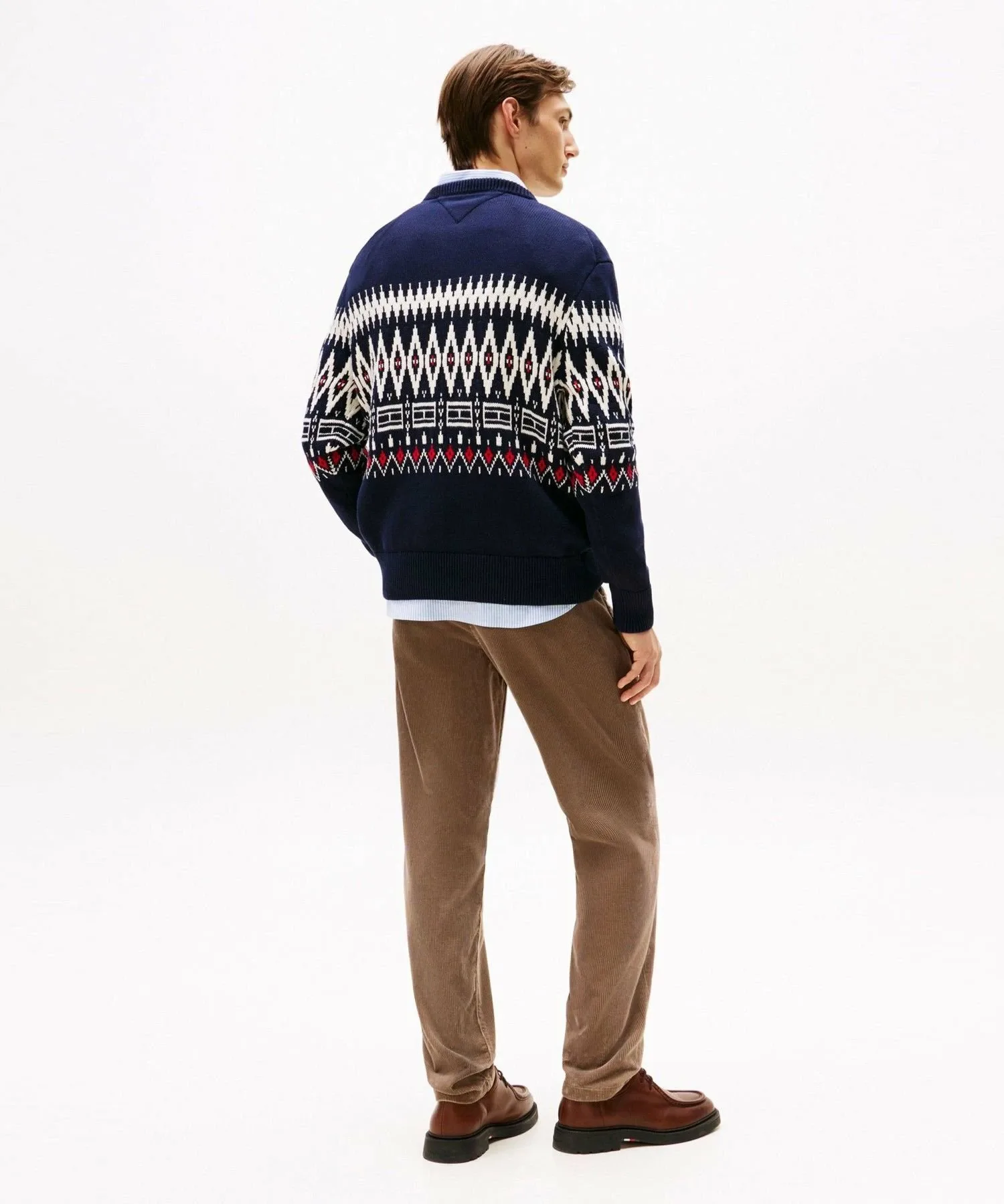 Хлопковый свитер с круглым вырезом в стиле «Фэр-Айл» TOMMY HILFIGER, Black 0A4 — фото 4
