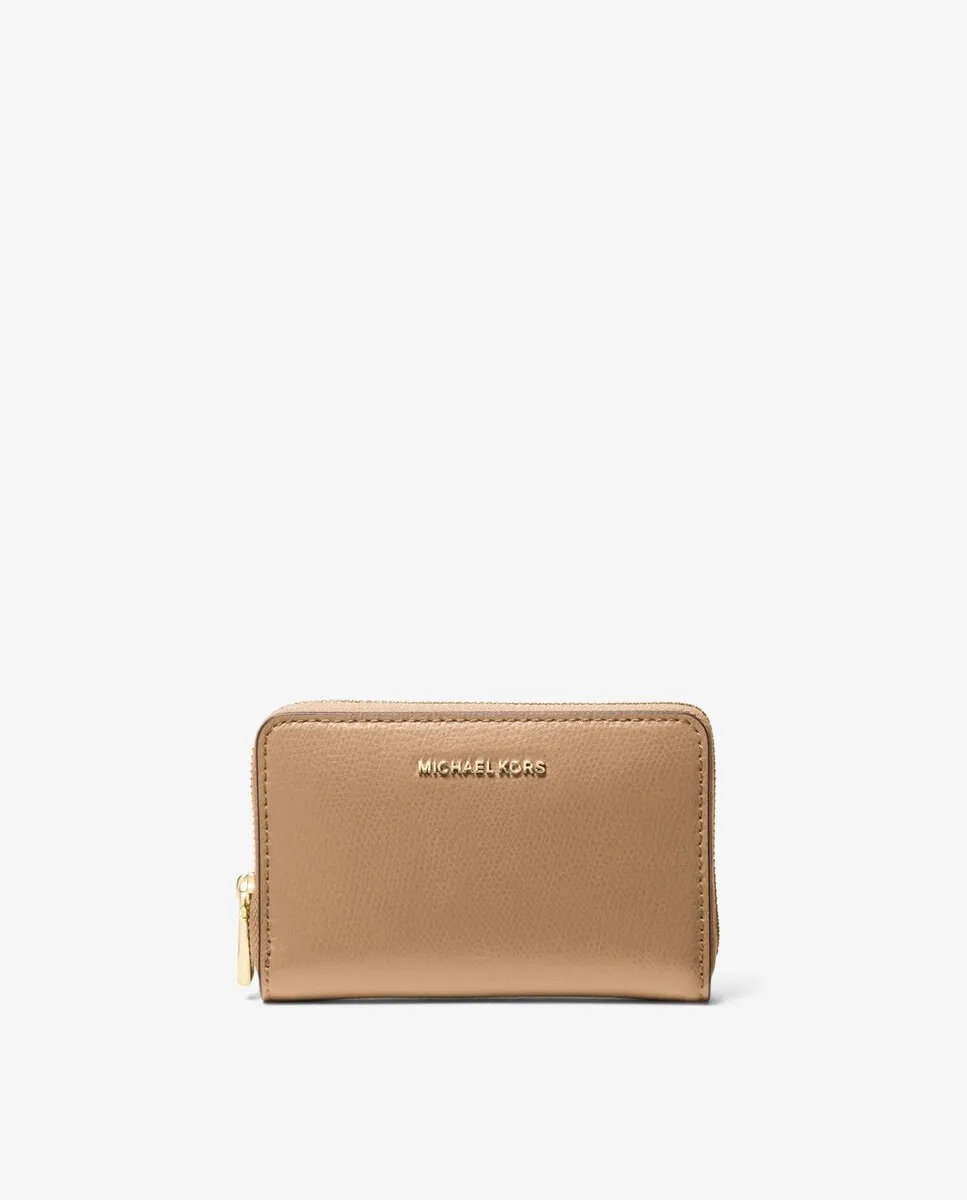 

Кошелек из текстурированной кожи с застежкой-молнией Michael Michael Kors, бежевый