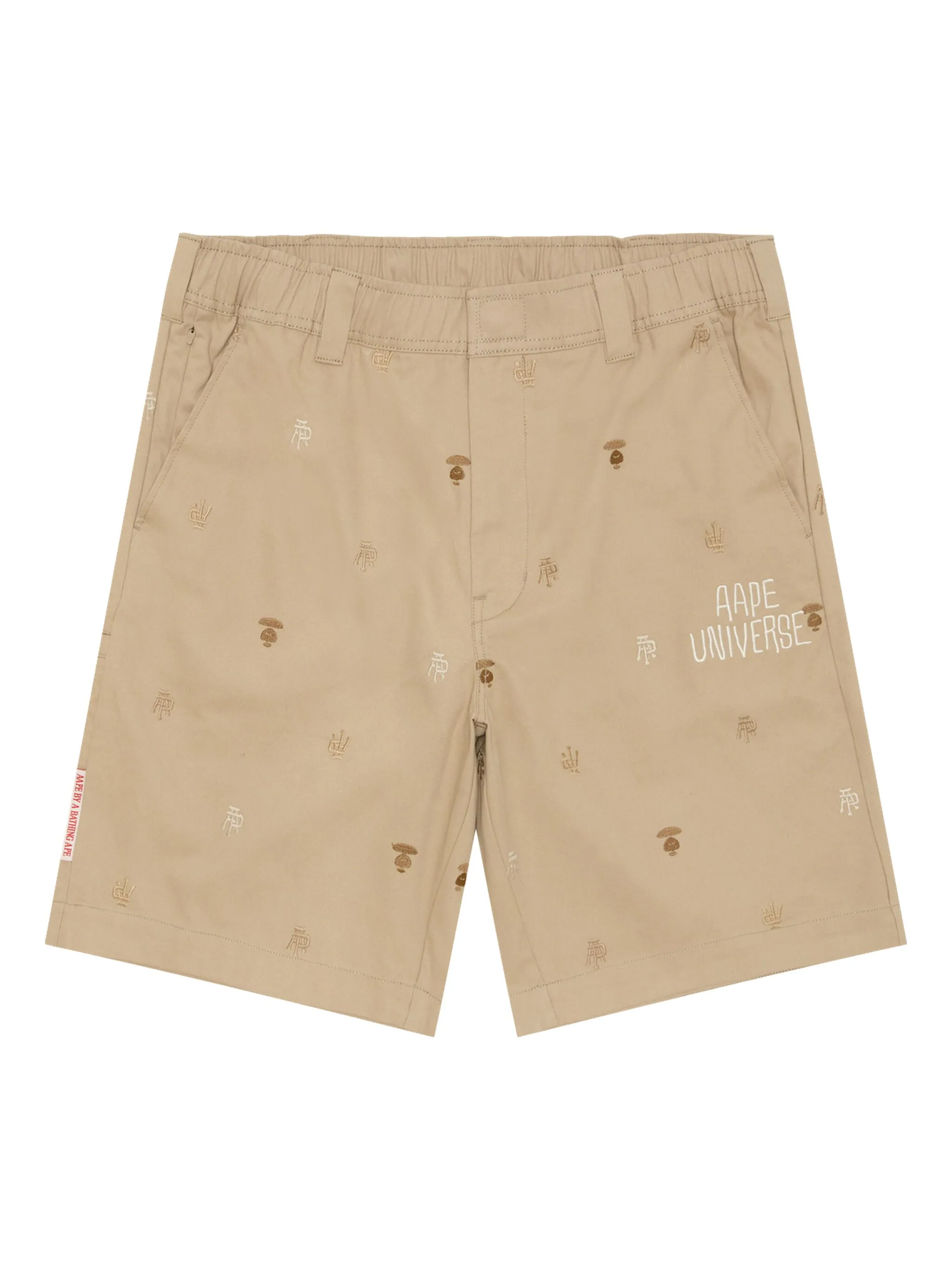 

Шорты-бермуды с вышитым узором Aape By A Bathing Ape, бежевый
