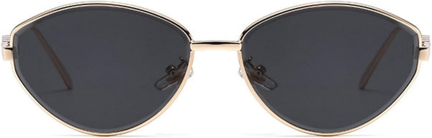 

Солнцезащитные очки Willochra в стиле ретро «кошачий глаз» для женщин, узкая золотая оправа, градиентный черный цвет, очки в стиле 90-х, защита от ультрафиолета UV400, C1