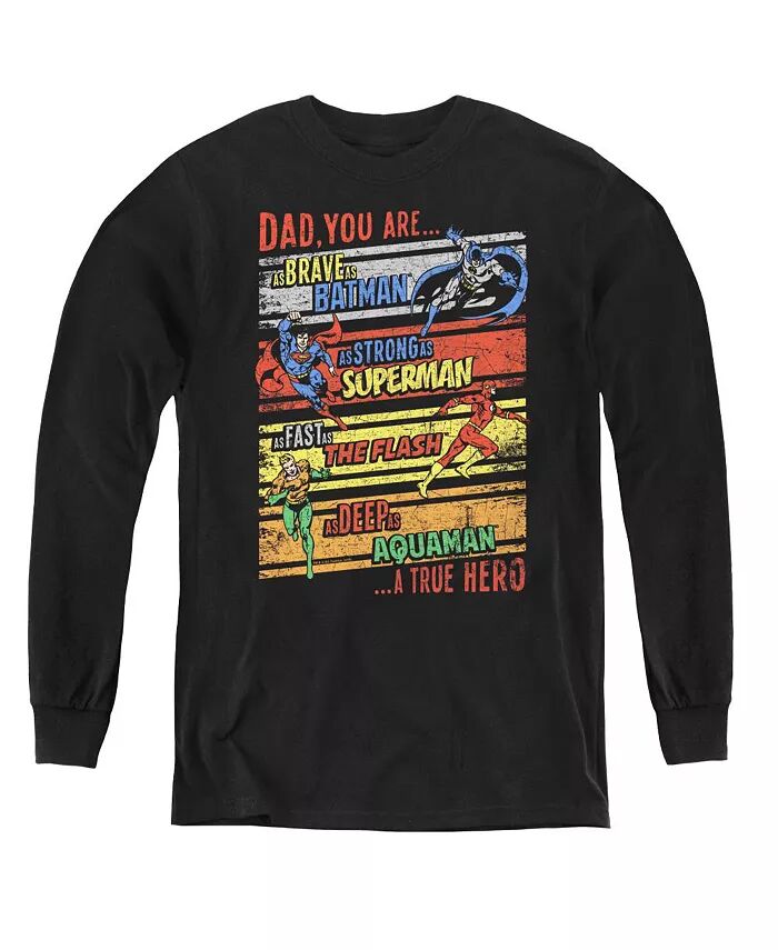 

Свитшот с длинным рукавом Boys of America Youth A True Hero Justice League, черный