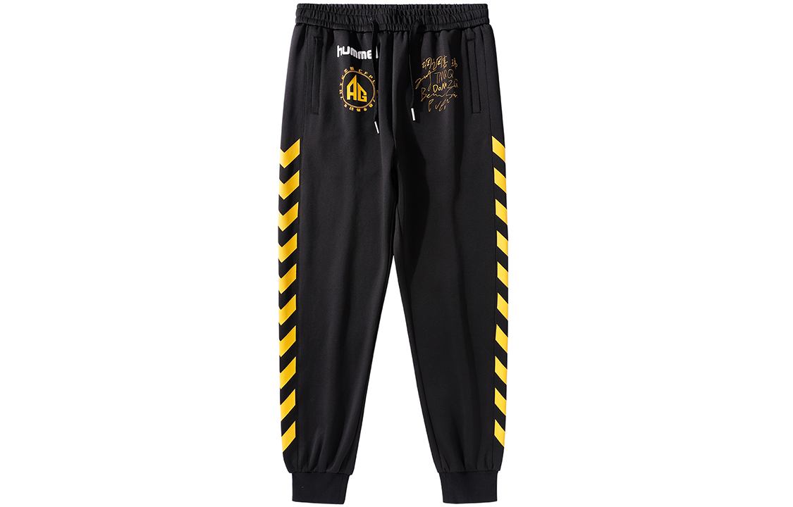

Вязаные спортивные штаны унисекс черные Hummel