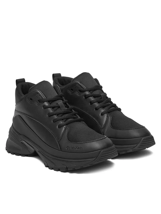 Calvin Klein Кроссовки Hike Runner Mid Laceup Tech Mix YM0YM01418, черный — фото 2