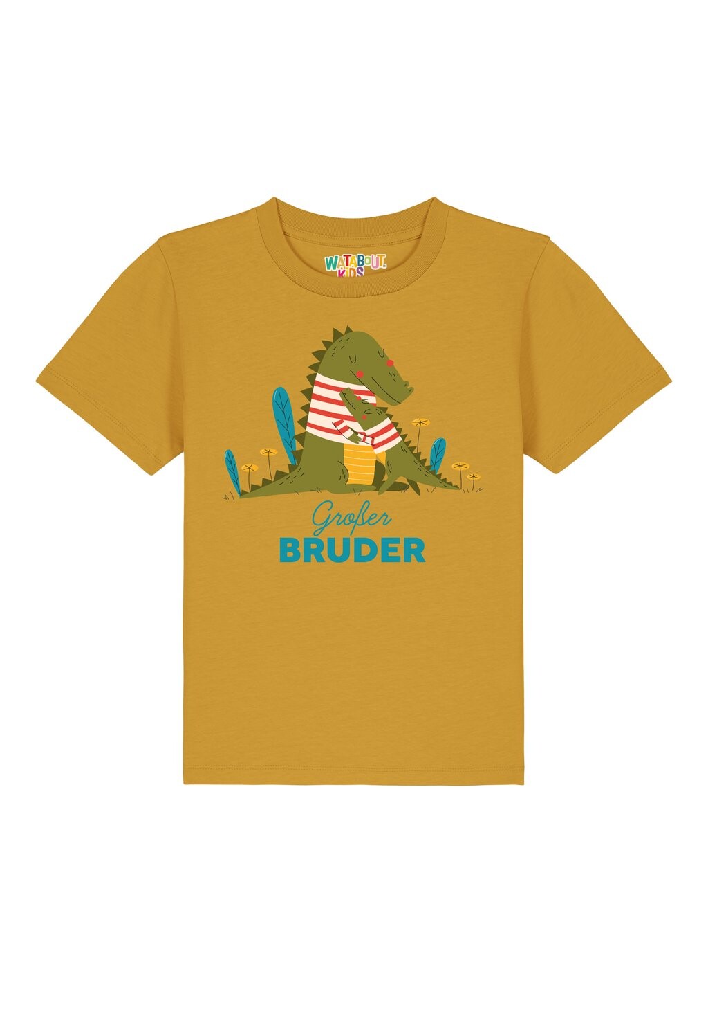 

Футболка с принтом KROKODIL GROSSER BRUDER watapparel, горчично-желтый