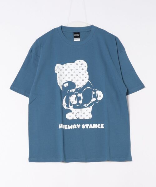 

Футболка с короткими рукавами и графическим принтом Sideway Stance, синяя