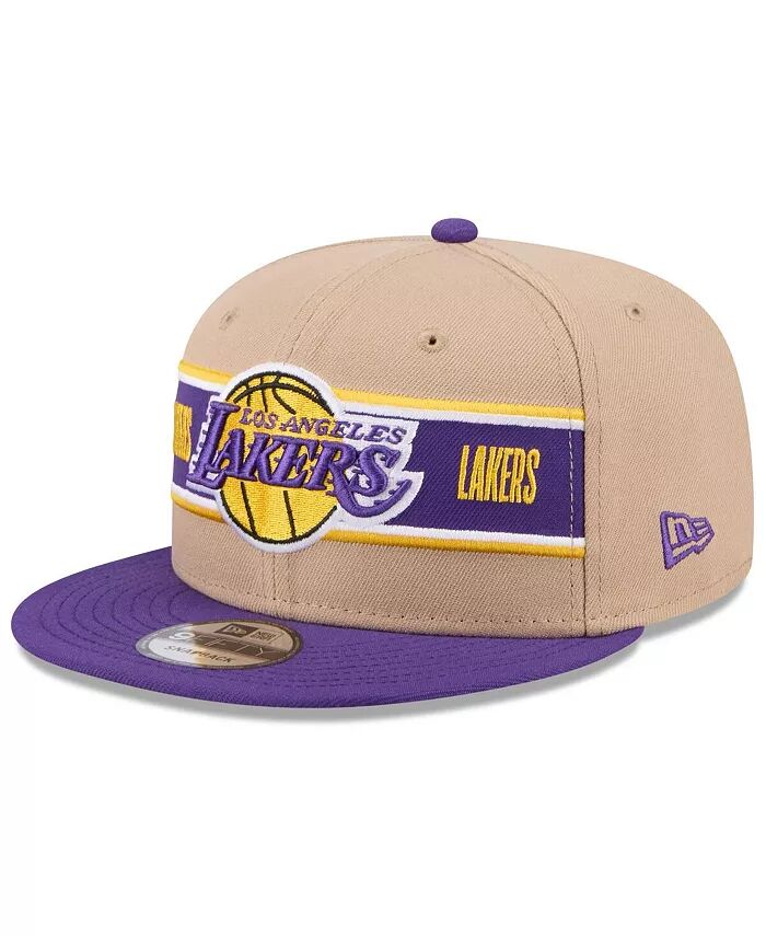 

Мужская кепка Snapback цвета загара/фиолетового цвета Los Angeles Lakers 2024 NBA Draft 9FIFTY New Era