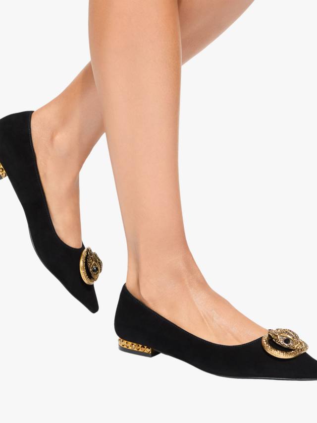 Плоские балетные туфли-лодочки chelsea point Kurt Geiger London, черный — фото 2