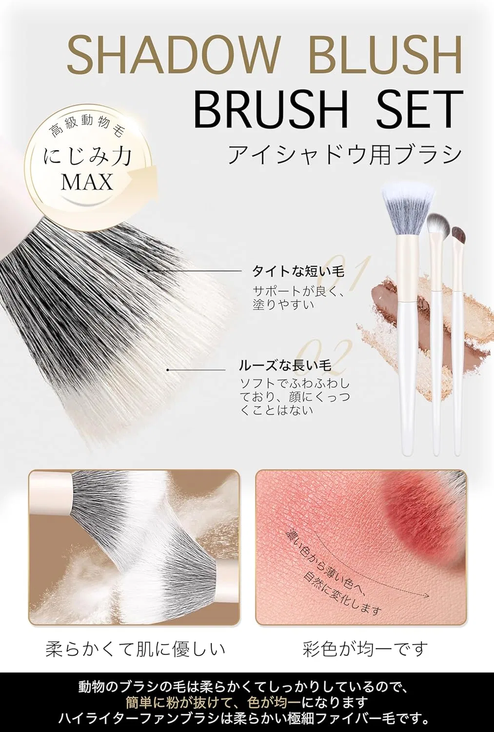 Кисть для румян и контуринга RUTAVM Cheek & Contour Brush (Camellia White) — фото 2