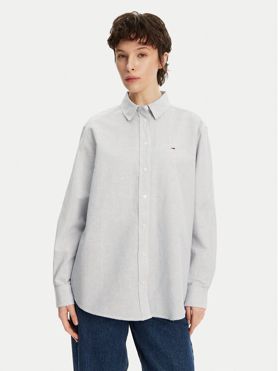 

Свободная рубашка DW0DW20292 Tommy Jeans, синий