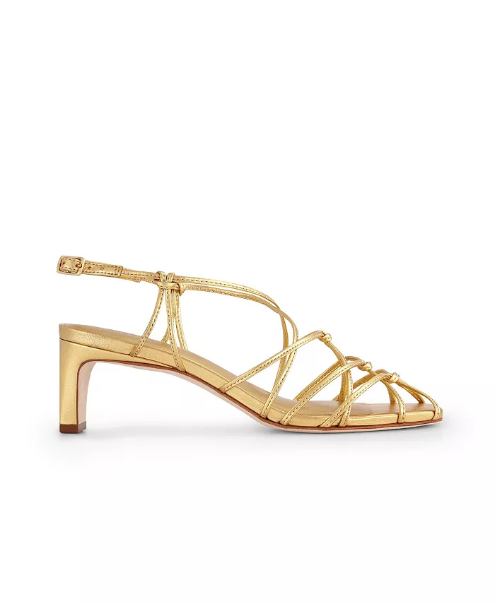 Бернардо Катрина Босоножки на каблуке с ремешками Bernardo Footwear, золотой
