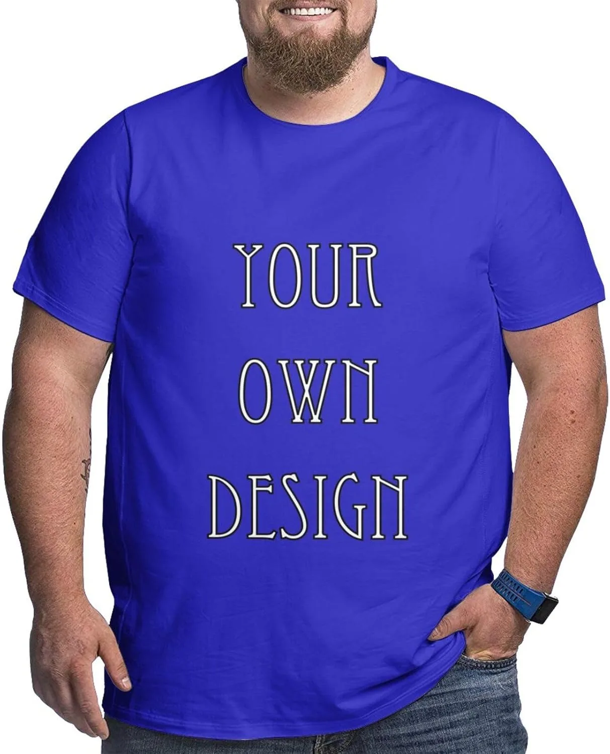 

Футболка Big Tall Custom Shirt, хлопок, короткий рукав