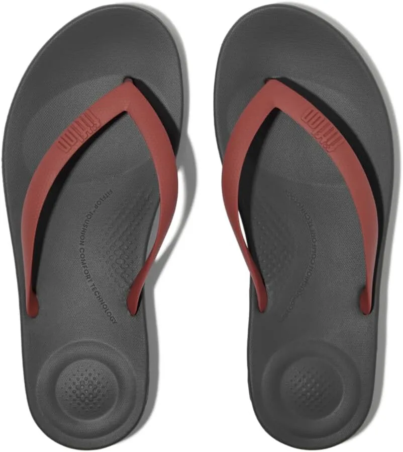 Мужские эргономичные шлепанцы FitFlop Iqushion, красный — фото 4