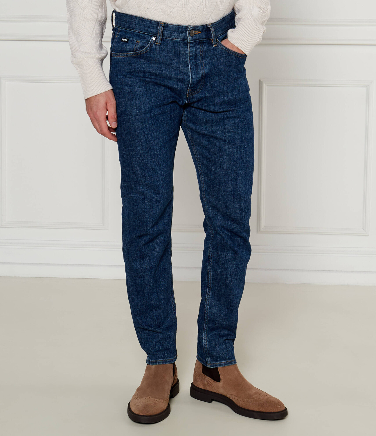 

Джинсы BOSS BLACK H-Taber Tapered fit, темно-синий