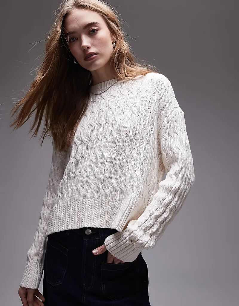 

Мягкий свитер Tommy Hilfiger в бежевом цвете