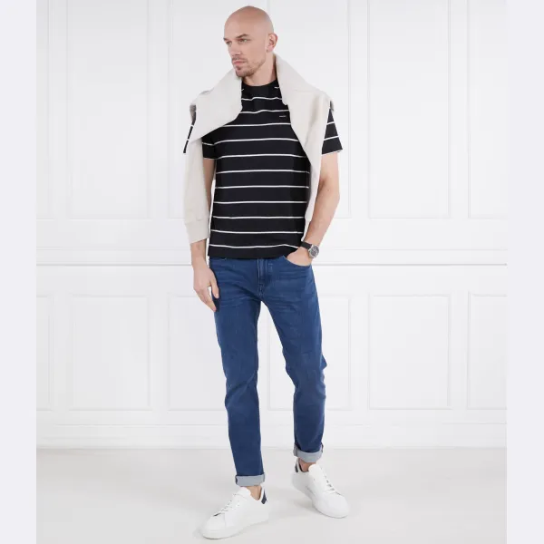Удобная футболка в полоску Calvin Klein, черный — фото 2
