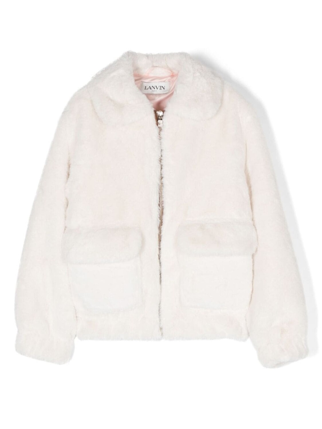 

Lanvin Enfant куртка из шерпы с отложным воротником, нейтральный цвет