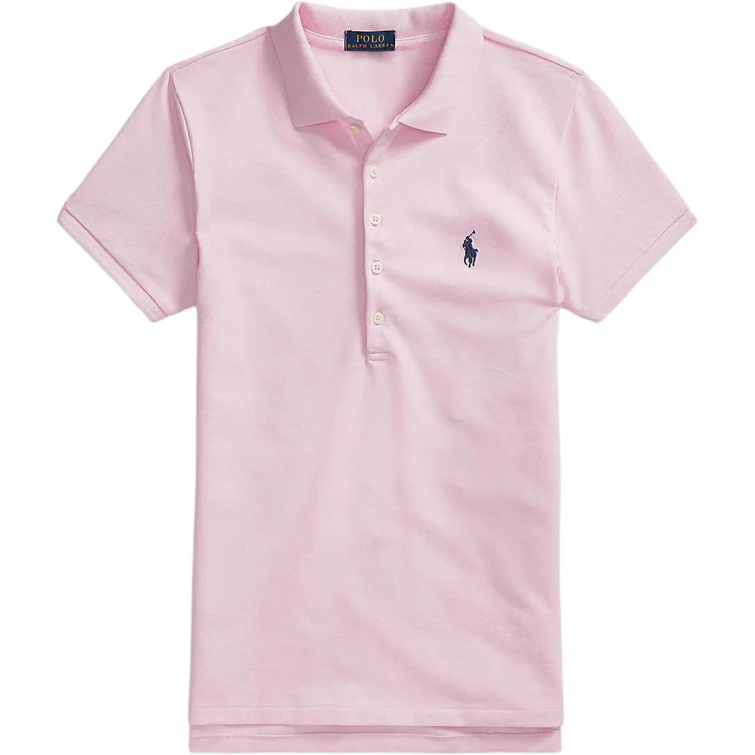 Поло с зауженным кроем из стрейч-ткани Polo Ralph Lauren, Pink