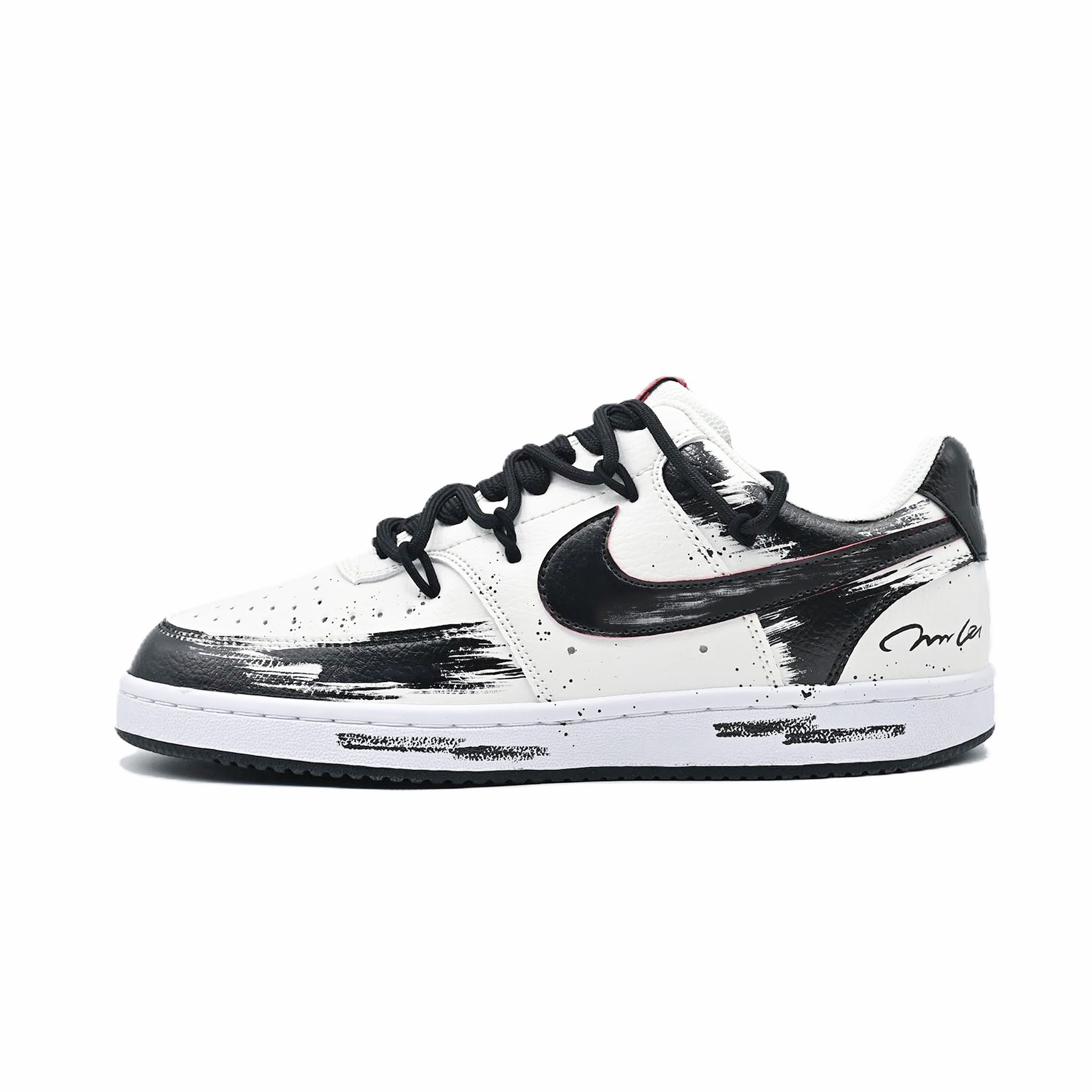 

Nike Кроссовки Court Vision 1 Whisper Castle с низким верхом, устойчивые к истиранию, мужские, черно-белые