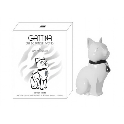 Jean-Pierre Sand Gattina White Eau de Parfum для женщин 75 мл в коллекционном флаконе — идеален в качестве подарка — женские духи во флаконе в форме кошки — фото 3