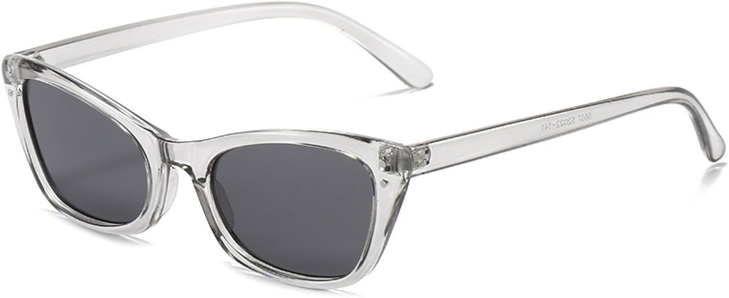 

Ретро маленькие солнцезащитные очки «кошачий глаз» для женщин, модные, с прозрачными линзами с градиентом цвета океана, защита от УФ-излучения UV400, солнцезащитные очки для мужчин с заклепками VVTWSSW, Grey Grey