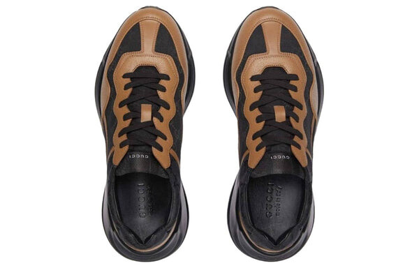 Кроссовки rhyton 'maxi gg supreme black khaki beige' Gucci, черный — фото 3