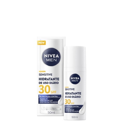 

Увлажняющий крем для чувствительной кожи Men Sensitive Moisturizer Spf30 50 мл - увлажнение и защита от солнца Nivea
