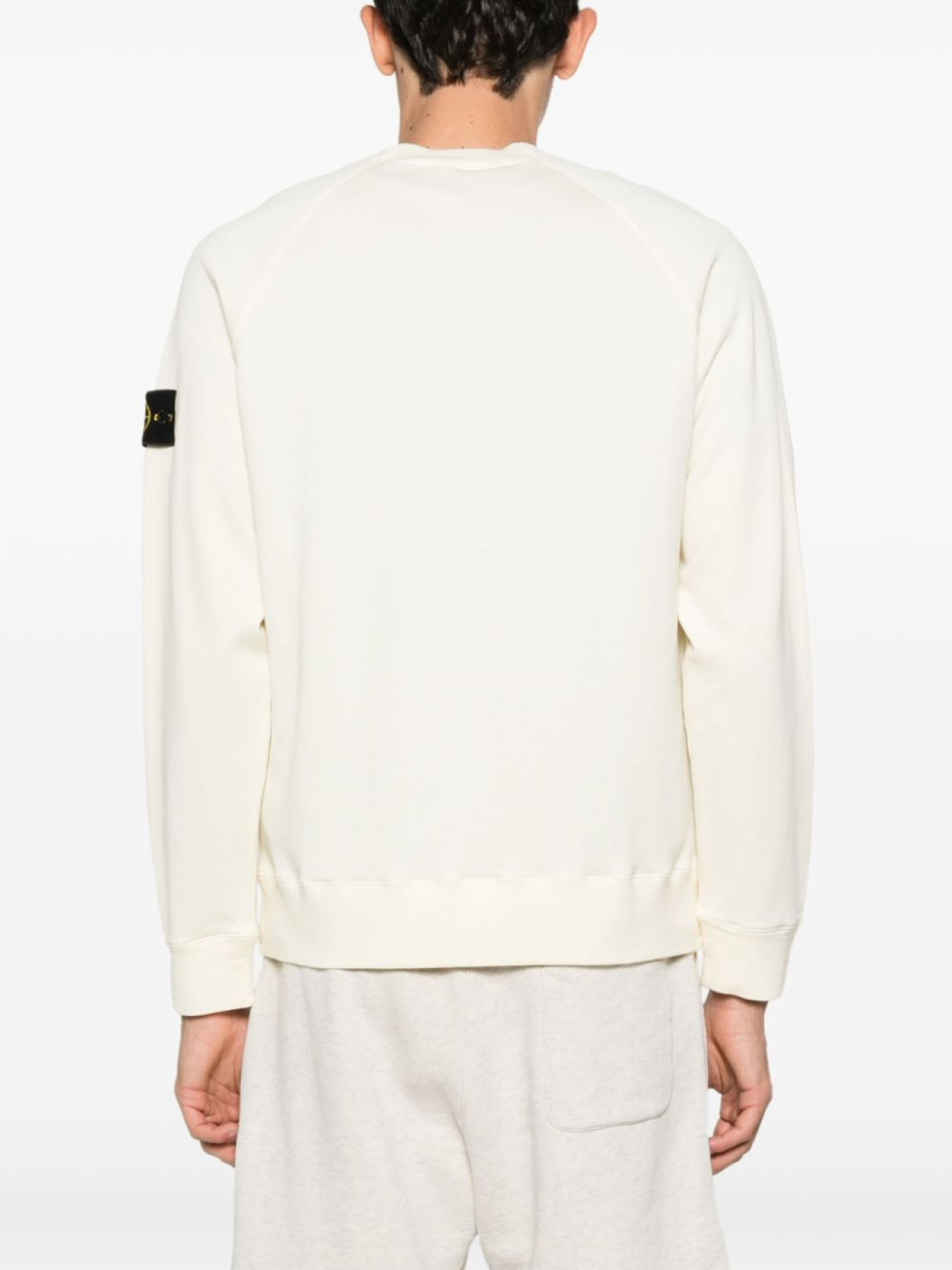 Stone Island толстовка с логотипом Compass, нейтральный цвет — фото 4